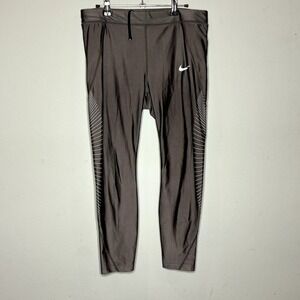 Nike Dri-Fit Leggings Womens XL Bronze Metallic Running Athletic